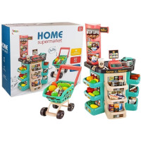 Zestaw Supermarket Koszyk Sklepowy Waga Czytnik Kart Skaner