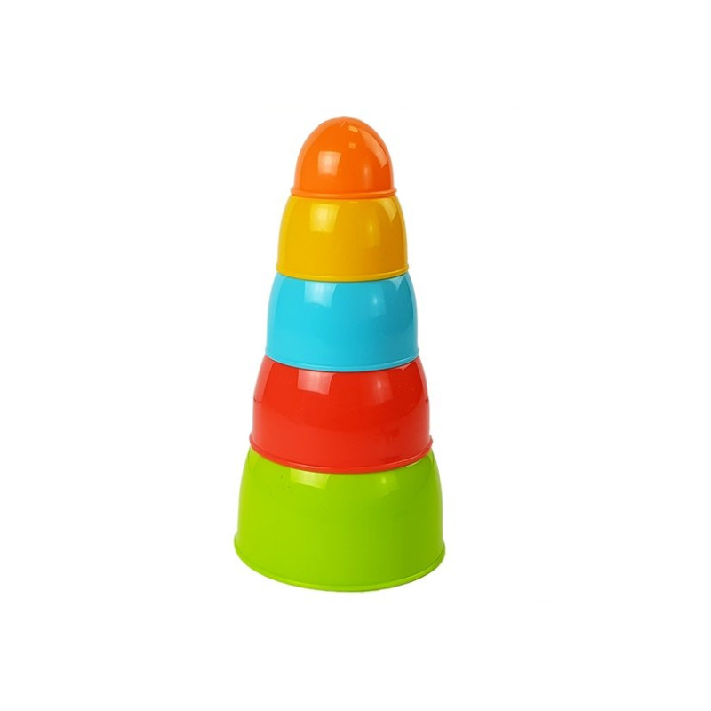 Piramidka Kubeczki Układanka Zręcznościowa dla Malucha 5szt