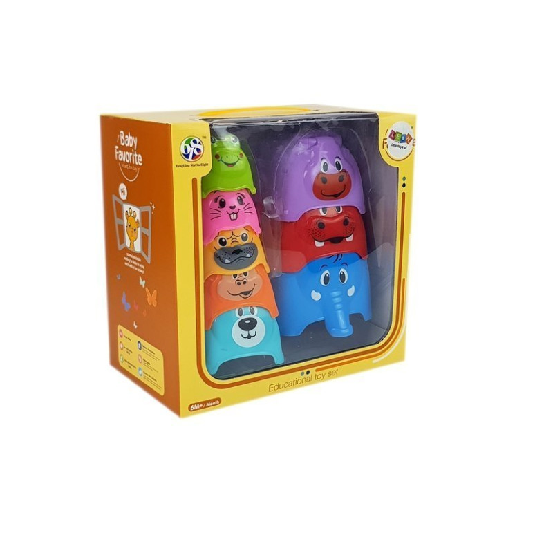 Piramidka Kubeczki dla Niemowlaka Zwierzątka