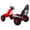 Gokart Champion na pedały dla dzieci 3+ Czerwony + Pompowane opony + Regulowane siedzisko + Ręczny hamulec