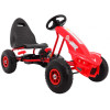 Gokart Champion na pedały dla dzieci 3+ Czerwony + Pompowane opony + Regulowane siedzisko + Ręczny hamulec