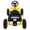 Gokart Champion na pedały dla dzieci 3+ Żółty + Pompowane opony + Regulowane siedzisko + Ręczny hamulec