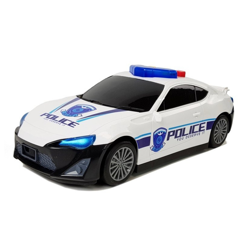 Auto Policyjne Schowek Garaż  2w1 Policjant Małe Autka Dźwięk Światła
