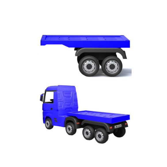 Naczepa do pojazdu na akumulator HL358 Mercedes Actros niebieska