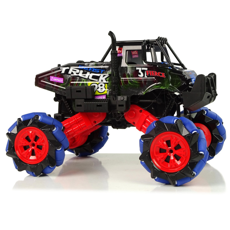 Auto Terenowe Drift Zdalnie Sterowane 1:16 Niebieskie 2.4G Obrót 360 Stopni