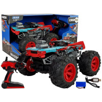 Auto Terenowe Zdalnie Sterowane 1:14  2.4G RC Czerwone Duże Koła