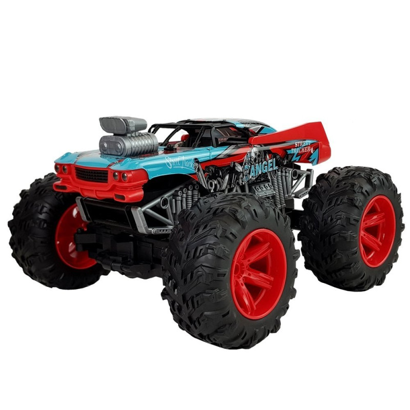 Auto Terenowe Zdalnie Sterowane 1:14  2.4G RC Czerwone Duże Koła