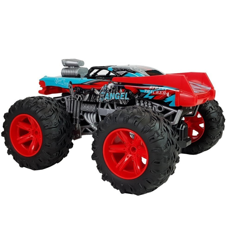 Auto Terenowe Zdalnie Sterowane 1:14  2.4G RC Czerwone Duże Koła