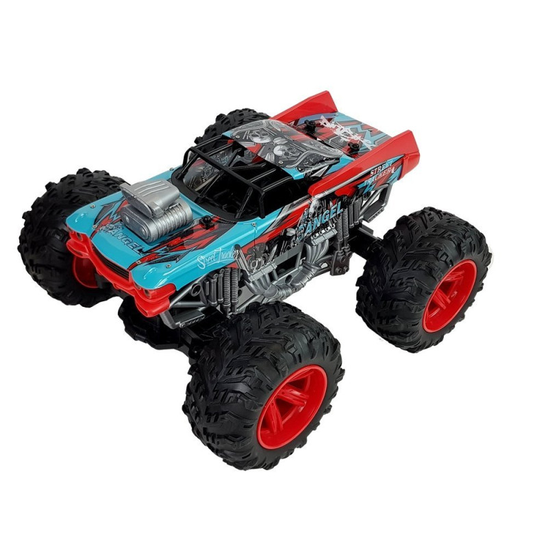 Auto Terenowe Zdalnie Sterowane 1:14  2.4G RC Czerwone Duże Koła