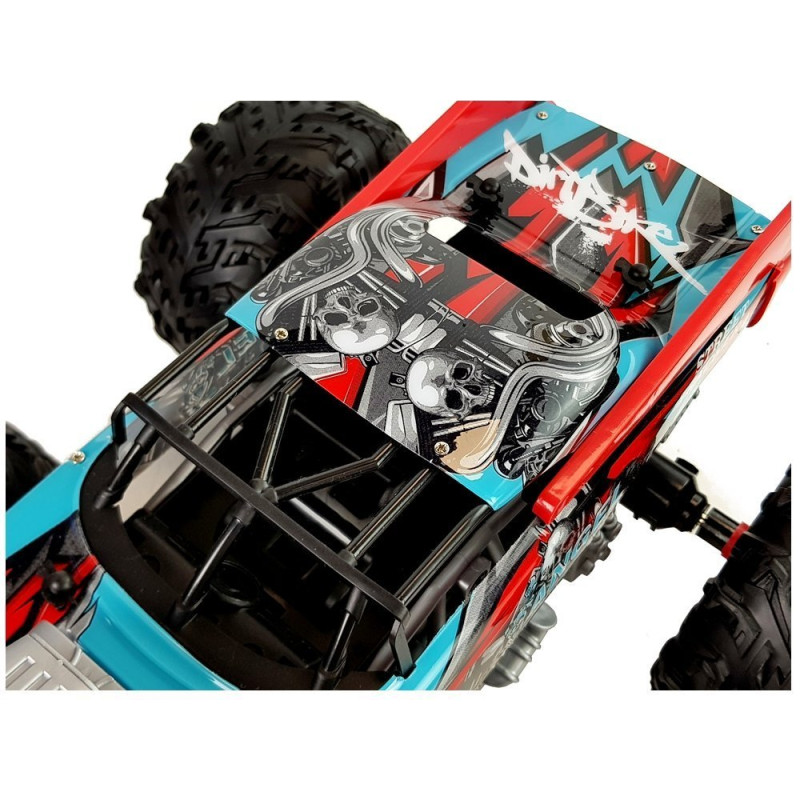 Auto Terenowe Zdalnie Sterowane 1:14  2.4G RC Czerwone Duże Koła