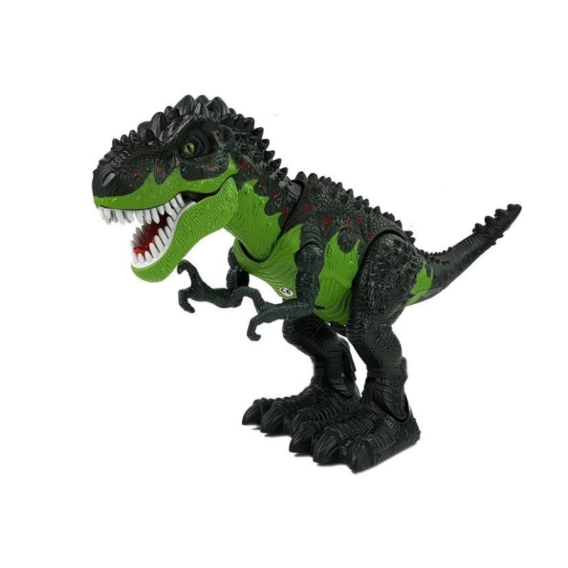 Dinozaur Na Baterie Składa Jaja Zieje Ogniem Para Wodna Zielony