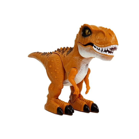 Dinozaur Zdalnie Sterowany R/C Brąz Dźwięk Światło Tyranozaur