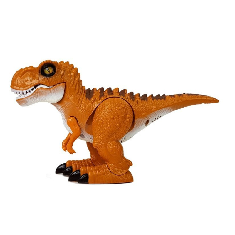 Dinozaur Zdalnie Sterowany R/C Brąz Dźwięk Światło Tyranozaur