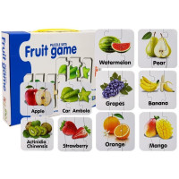 Puzzle Edukacyjne Układanka Owoce 10 Połączeń