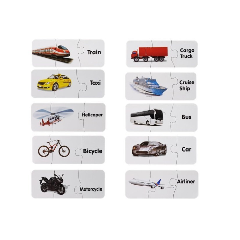 Puzzle Edukacyjne Układanka Transport 10 Połączeń