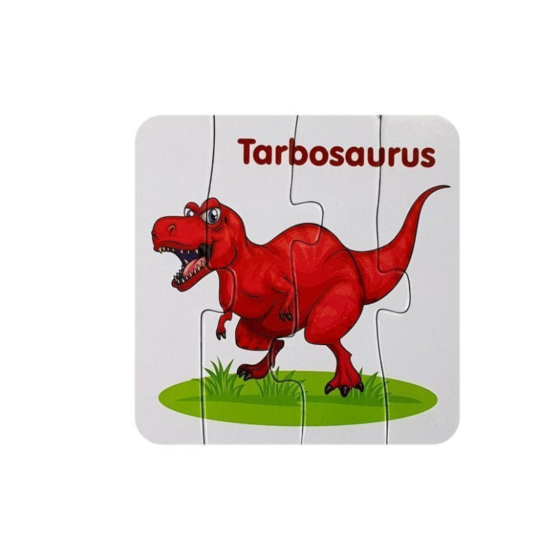 Puzzle Edukacyjne Dinozaury Angielski 10 Połączeń
