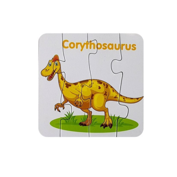 Puzzle Edukacyjne Dinozaury Angielski 10 Połączeń