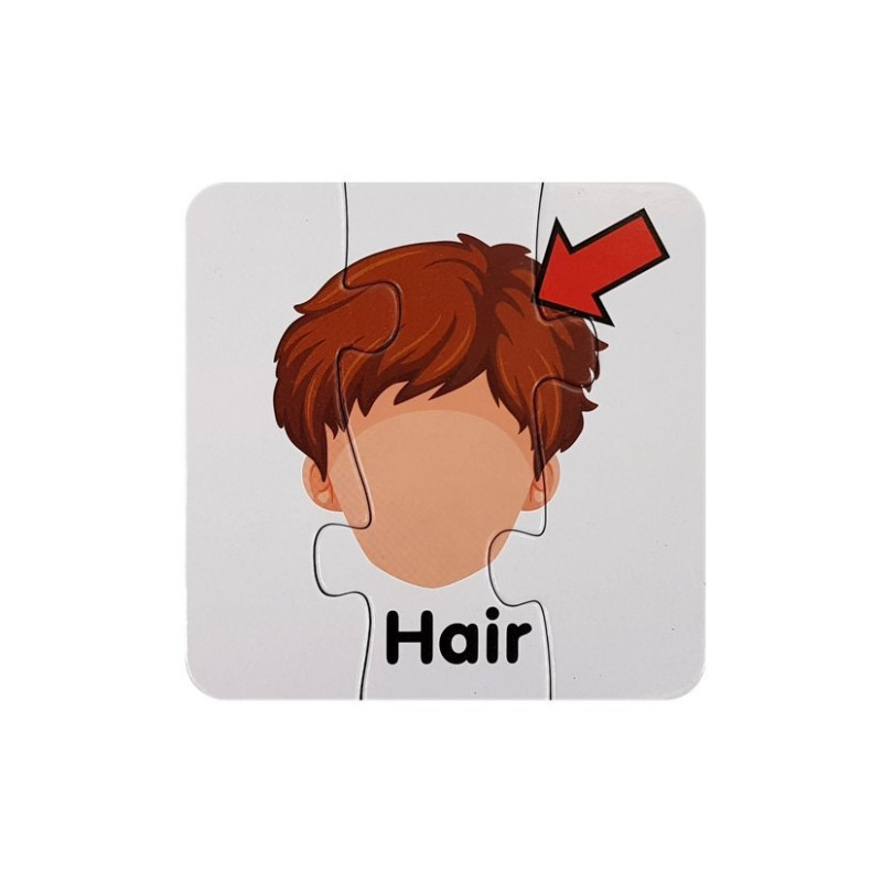 Puzzle Edukacyjne Układanka Części Ciała 10 Połączeń  Angielski