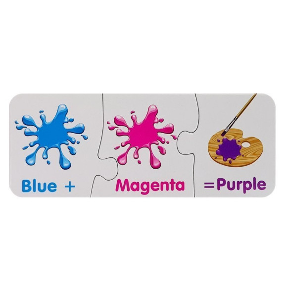 Puzzle Edukacyjne Kolory Angielski 10 Połączeń