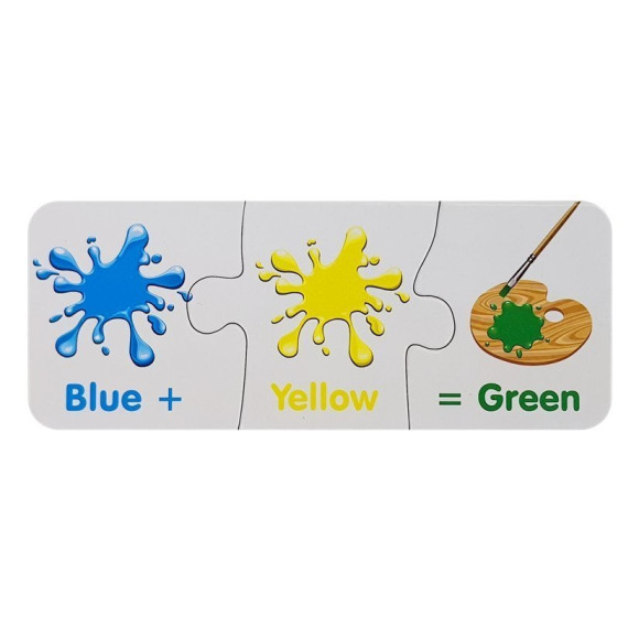 Puzzle Edukacyjne Kolory Angielski 10 Połączeń