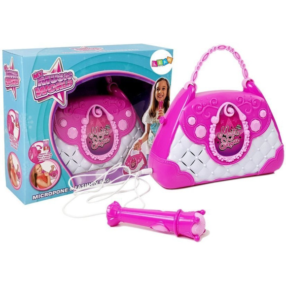 Przenośne Karaoke w Torebce Różowe Mikrofon USB Przenośne Karaoke w Torebce Różowe Mikrofon USB