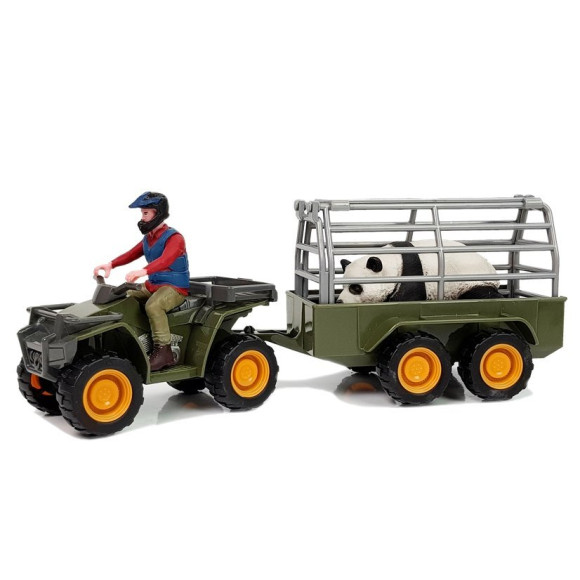Quad z Przyczepką Transporter Figurki Panda Quad z Przyczepką Transporter Figurki Panda