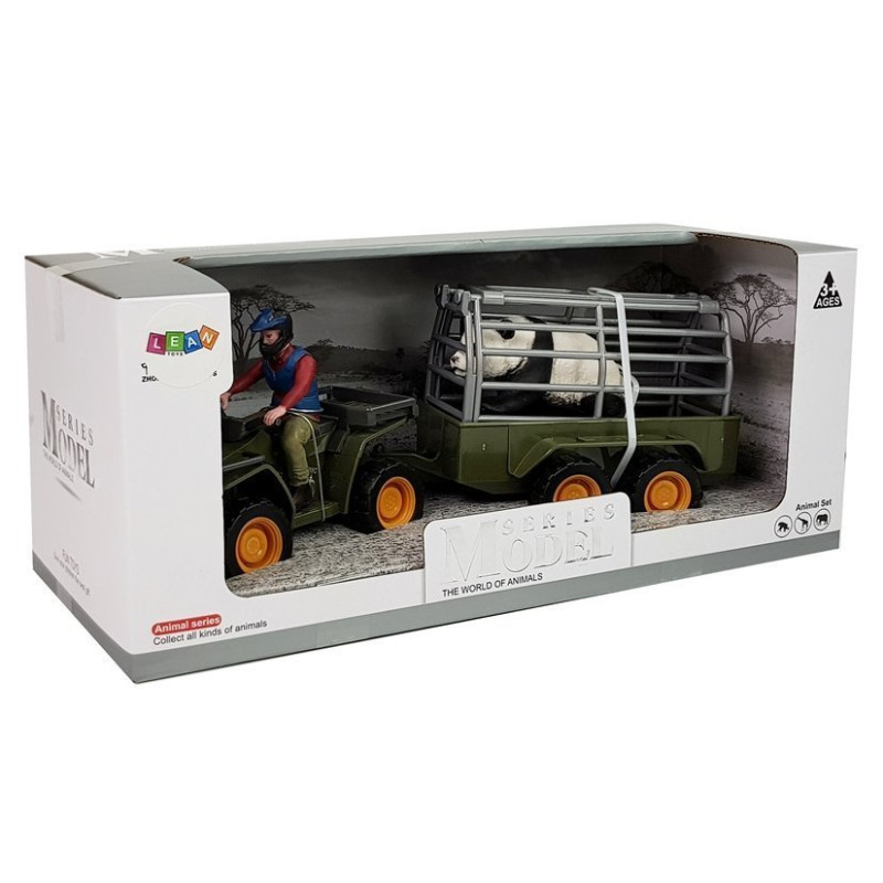 Quad z Przyczepką Transporter Figurki Panda
