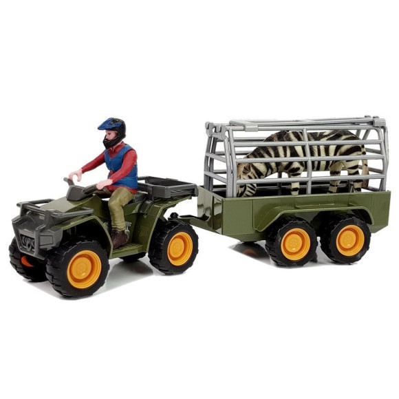 Quad z Przyczepką Transporter Figurki Zebra Quad z Przyczepką Transporter Figurki Zebra