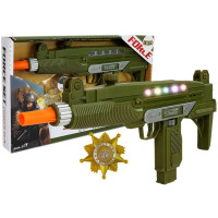 Zestaw Wojskowy Pistolet  Dźwięk Światła Odznaka 37 cm