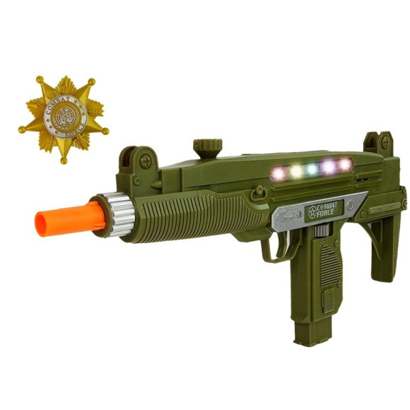 Zestaw Wojskowy Pistolet Dźwięk Światła Odznaka 37 cm Zestaw Wojskowy Pistolet Dźwięk Światła Odznaka 37 cm