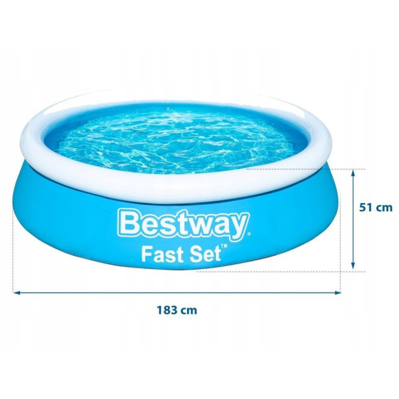 Basen ogrodowy rozporowy 183 x 51 cm Bestway 57392 Basen ogrodowy rozporowy 183 x 51 cm Bestway 57392