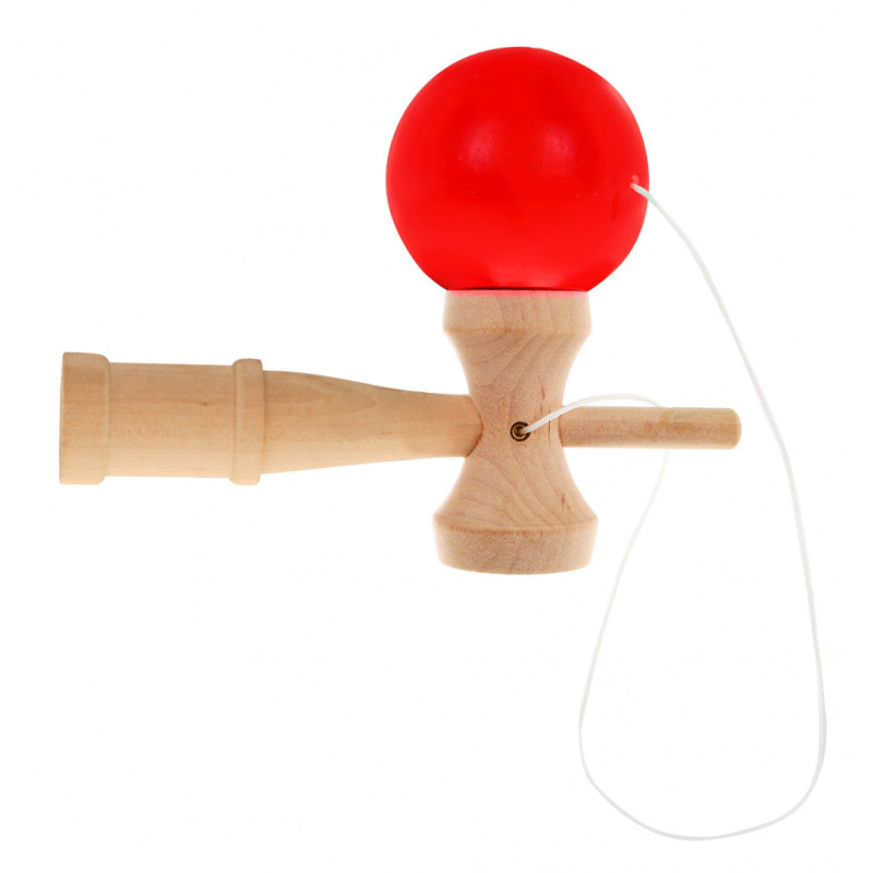 Zręcznościowa gra Kendama dla dzieci 3+ i dorosłych Drewniana zabawka + Czerwona kulka