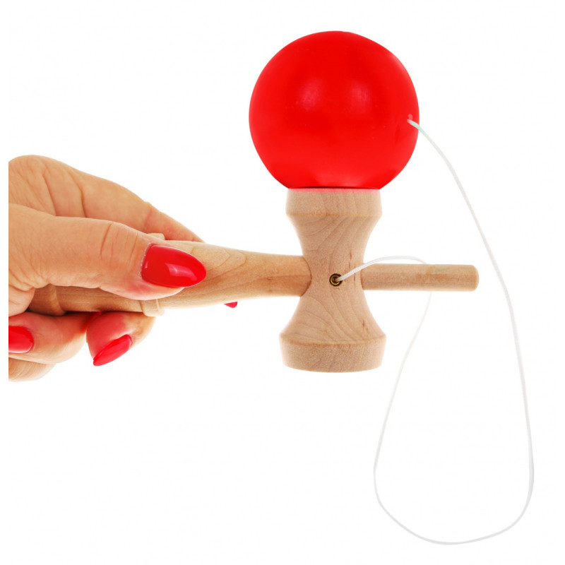 Zręcznościowa gra Kendama dla dzieci 3+ i dorosłych Drewniana zabawka + Czerwona kulka