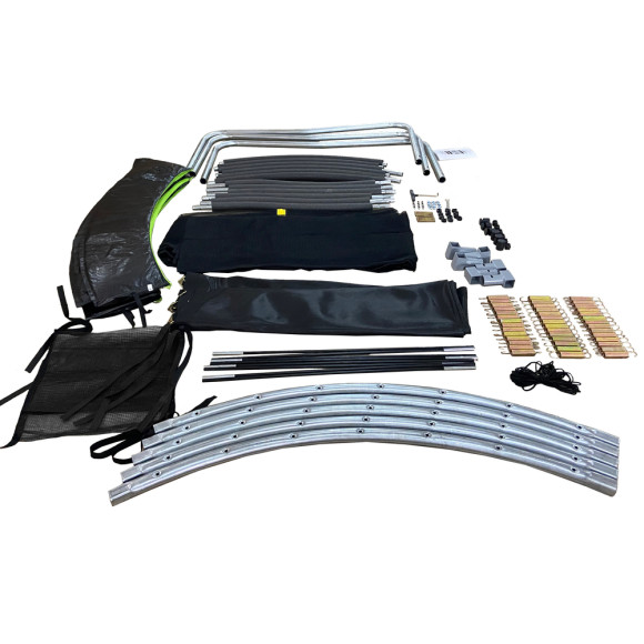 Trampolina LEAN Sport Max 12ft Czarno-Zielona Trampolina LEAN Sport Max 12ft Czarno-Zielona