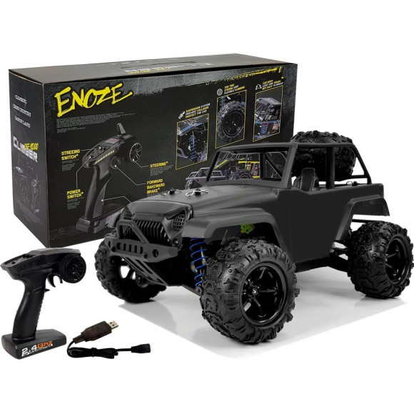 Auto Terenowe Off-Road Zdalnie Sterowane 1:18 Czarne ENOZE 9304E 40 km/h