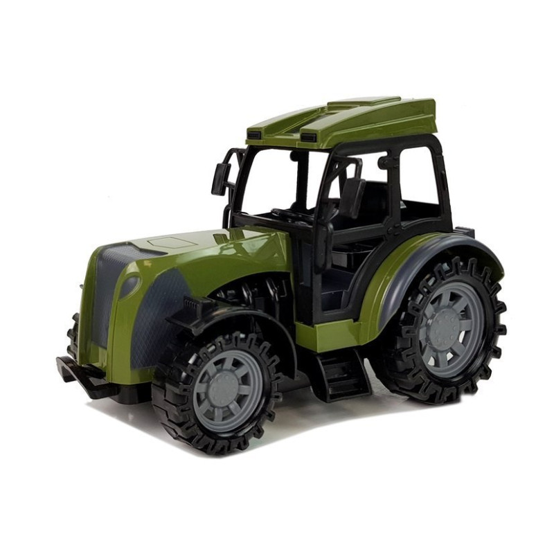 Zielony Traktor z Przyczepą Belami Drewna Zdalnie Sterowany 2.4G