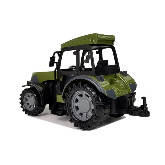 Zielony Traktor z Przyczepą Belami Drewna Zdalnie Sterowany 2.4G