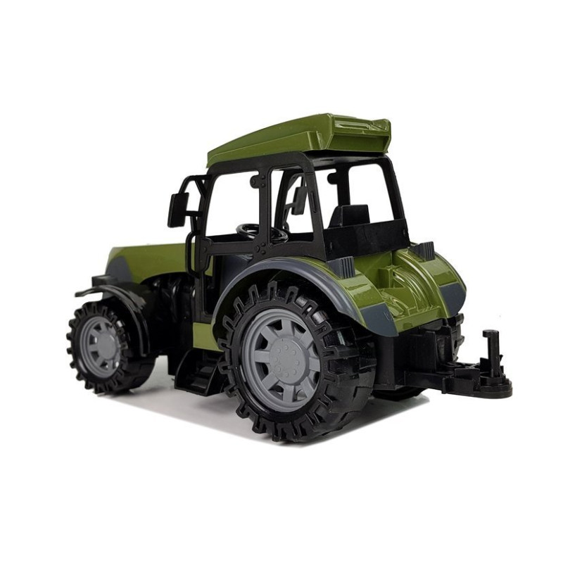 Zielony Traktor z Przyczepą Belami Drewna Zdalnie Sterowany 2.4G