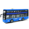 Autobus Dwupiętrowy z Napędem Frykcyjnym Dźwięk Światła 1:16 Niebieski