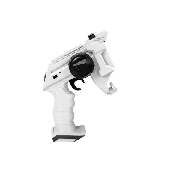 Pistolet Wyrzutnia Autko 2 w 1 Zdalnie Sterowany Piankowe Krążki Biały 2,4 G Pistolet Wyrzutnia Autko 2 w 1 Zdalnie Sterowany Piankowe Krążki Biały 2,4 G
