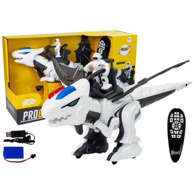 Dinozaur Tyranozaur Robot Interaktywny Zdalnie Sterowany K18 Programowanie Biały