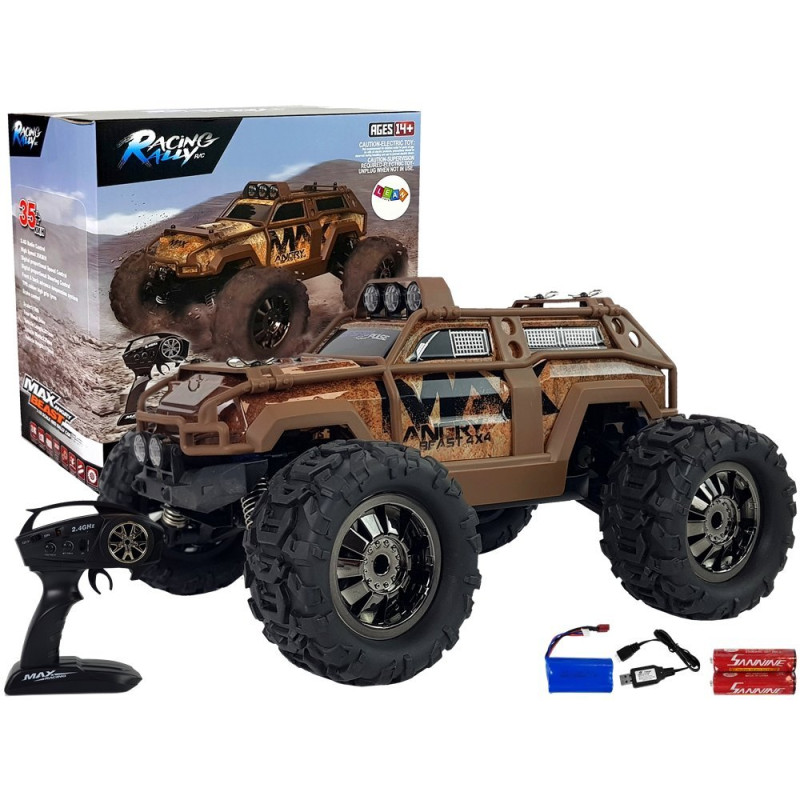 Auto Rajdowe Off-Road Zdalnie Sterowane Brązowa 2.4G 1:18 35 km/h Kontrola Prędkości