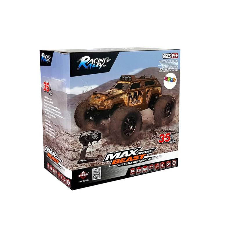 Auto Rajdowe Off-Road Zdalnie Sterowane Brązowa 2.4G 1:18 35 km/h Kontrola Prędkości