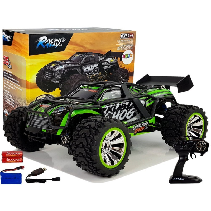 Auto Off-Road Zdalnie Sterowane Zielone 2.4G 1:18 35 km/h Kontrola Prędkości