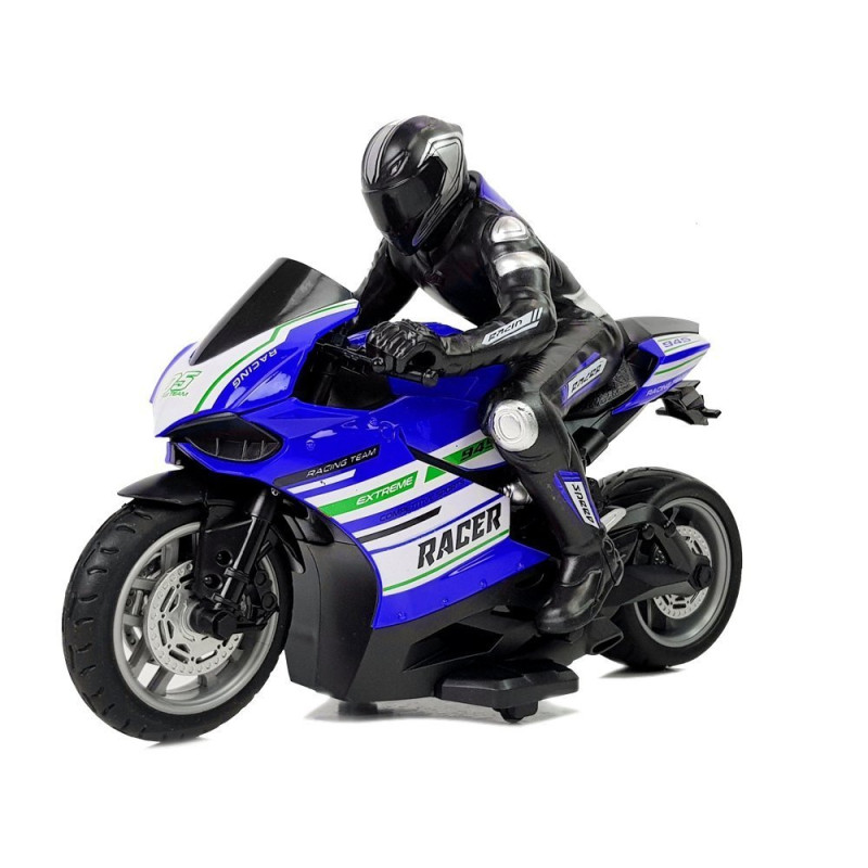 Motor Sportowy Ścigacz Zdalnie Sterowany 2.4G  Zasięg 35 m Niebieski