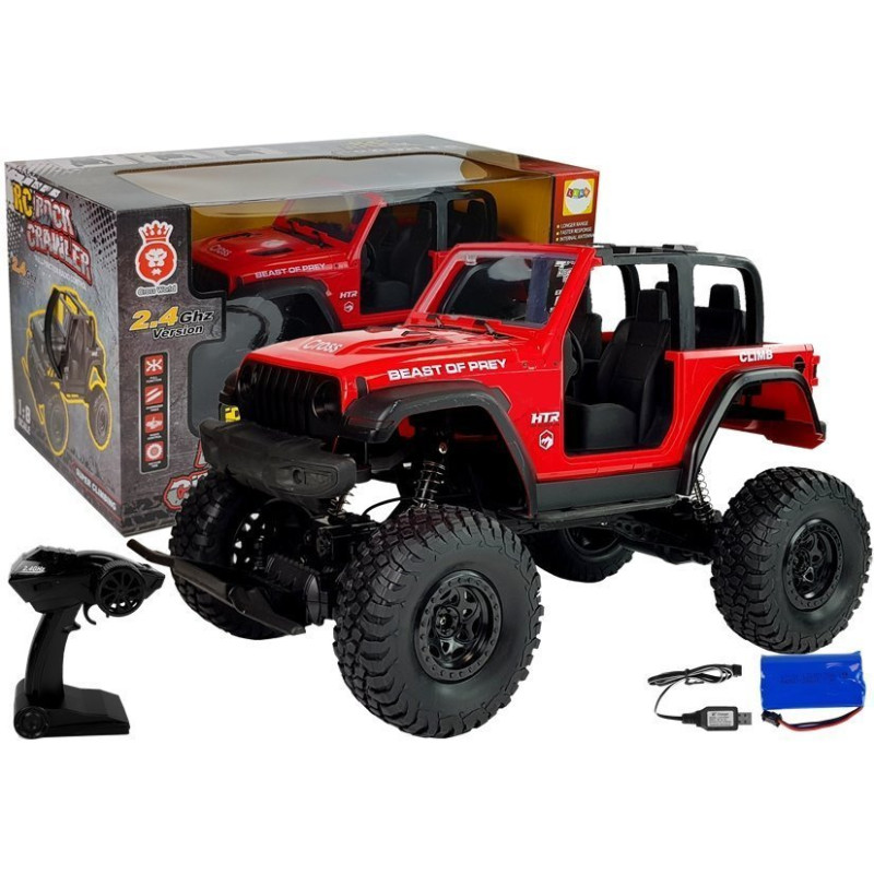 Auto Terenowe Jeep Zdalnie Sterowane 2.4G Czerwone