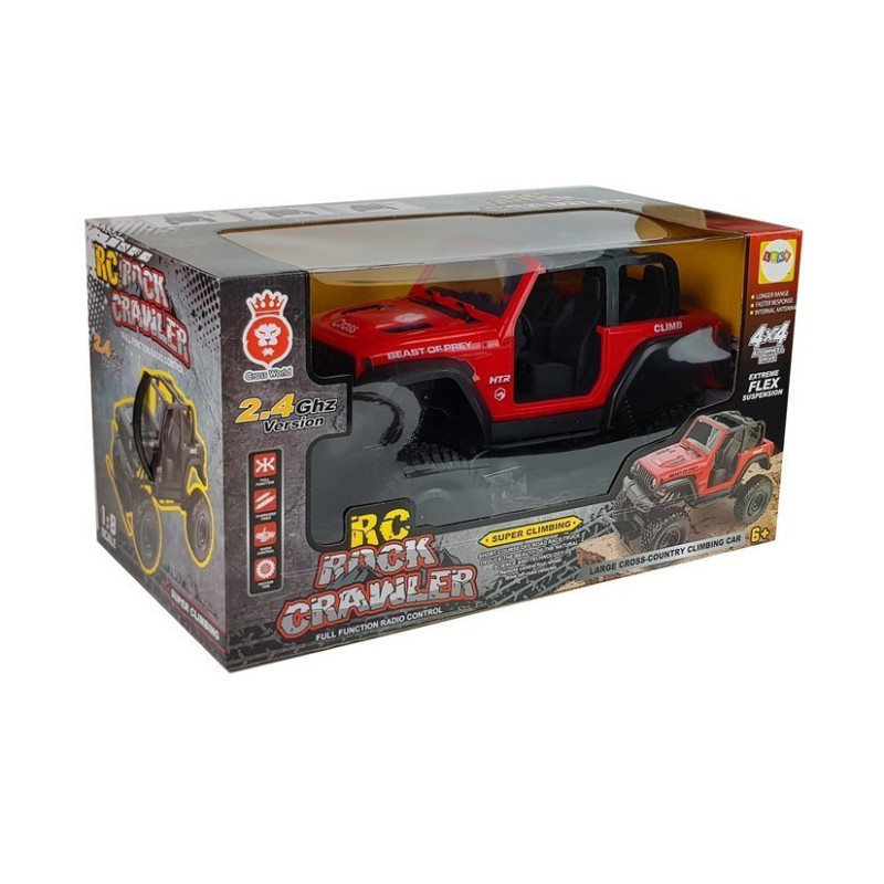 Auto Terenowe Jeep Zdalnie Sterowane 2.4G Czerwone