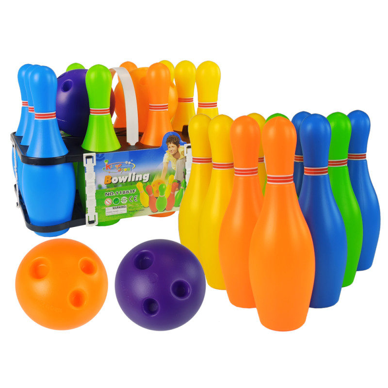 Kolorowy Zestaw Gry w Kręgle 10 szt Kula 26 cm