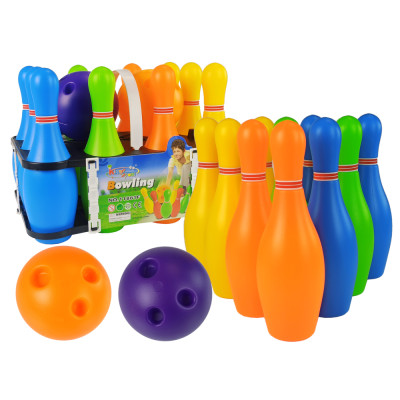 Kolorowy Zestaw Gry w Kręgle 10 szt Kula 26 cm