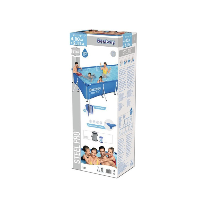 Basen Stelażowy 400 x 211 x 81 cm Bestway 56424